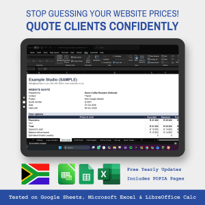 Fixed-Price Website Quote Engine: South African Edition for Web Designers
